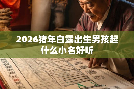 2026猪年白露出生男孩起什么小名好听