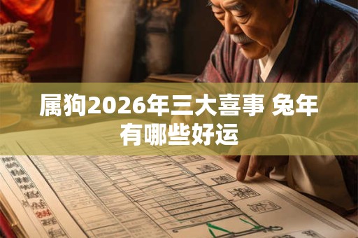 属狗2026年三大喜事 兔年有哪些好运