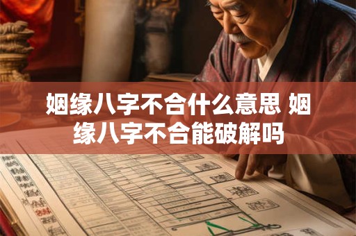姻缘八字不合什么意思 姻缘八字不合能破解吗 姻缘八字不合什么意思 姻缘八字不合能破解吗