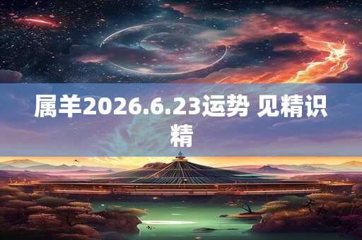 属羊2026.6.23运势 见精识精