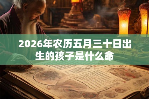 2026年农历五月三十日出生的孩子是什么命 2026年农历五月三十日出生的孩子是什么命