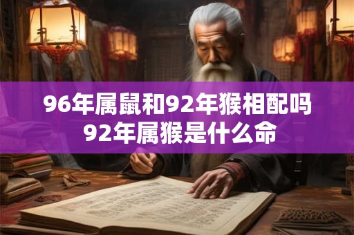 96年属鼠和92年猴相配吗 92年属猴是什么命 96年属鼠和92年猴相配吗 92年属猴是什么命