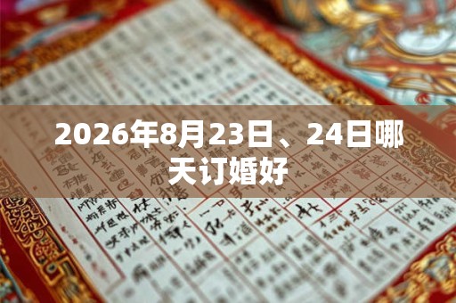 2026年8月23日、24日哪天订婚好 2026年8月23日、24日哪天订婚好