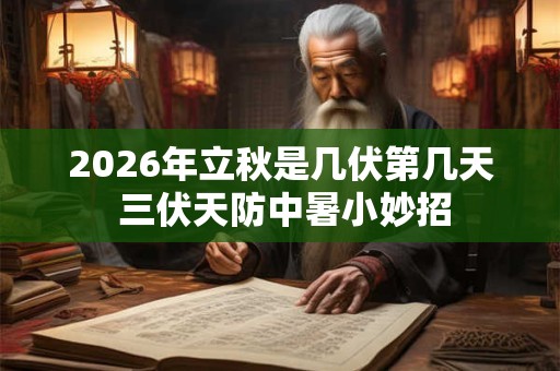 2026年立秋是几伏第几天 三伏天防中暑小妙招 2026年立秋是几伏第几天 三伏天防中暑小妙招