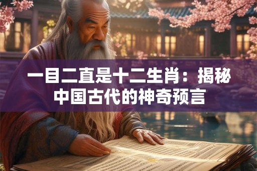 一目二直是十二生肖:揭秘中国古代的神奇预言 一目二直是十二生肖:揭秘中国古代的神奇预言