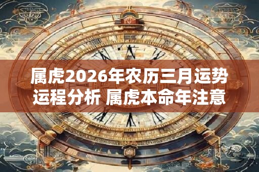 属虎2026年农历三月运势运程分析 属虎本命年注意事项 属虎2026年农历三月运势运程分析 属虎本命年注意事项