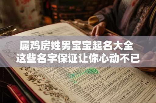 属鸡房姓男宝宝起名大全 这些名字保证让你心动不已！