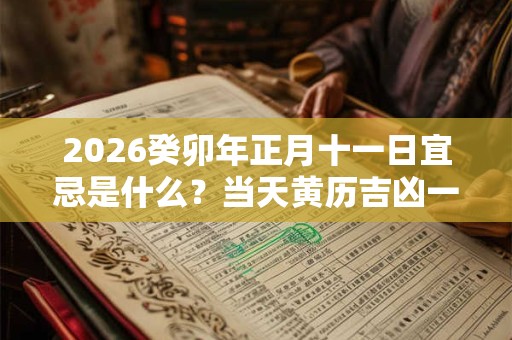 2026癸卯年正月十一日宜忌是什么?当天黄历吉凶一览表 2026癸卯年正月十一日宜忌是什么?当天黄历吉凶一览表
