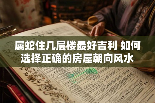 属蛇住几层楼最好吉利 如何选择正确的房屋朝向风水