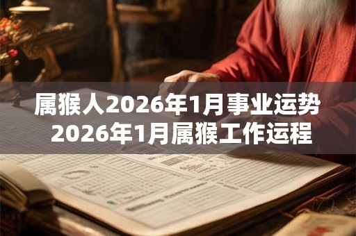属猴人2026年1月事业运势 2026年1月属猴工作运程详解 属猴人2026年1月事业运势 2026年1月属猴工作运程详解
