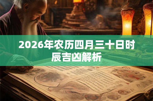 2026年农历四月三十日时辰吉凶解析
