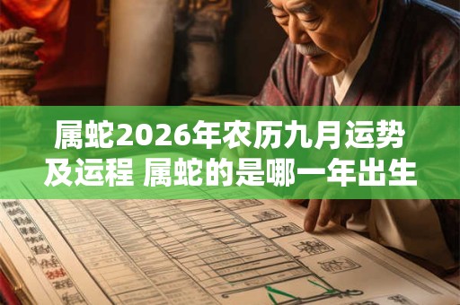 属蛇2026年农历九月运势及运程 属蛇的是哪一年出生