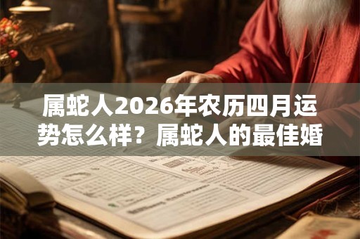 属蛇人2026年农历四月运势怎么样？属蛇人的最佳婚姻对象是哪几位？