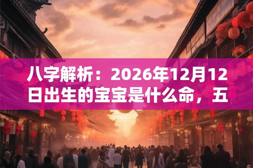八字解析：2026年12月12日出生的宝宝是什么命，五行缺什么