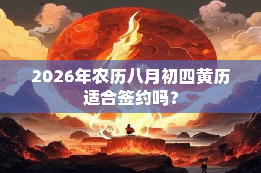 2026年农历八月初四黄历适合签约吗？