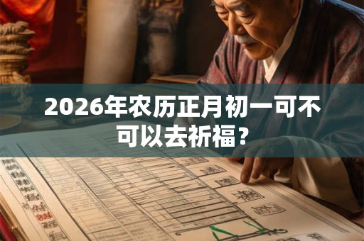 2026年农历正月初一可不可以去祈福？