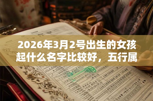 2026年3月2号出生的女孩起什么名字比较好，五行属什么