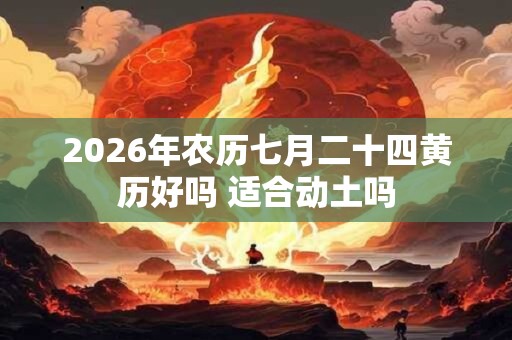 2026年农历七月二十四黄历好吗 适合动土吗