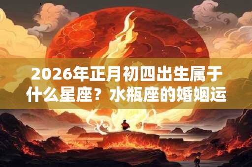 2026年正月初四出生属于什么星座？水瓶座的婚姻运势