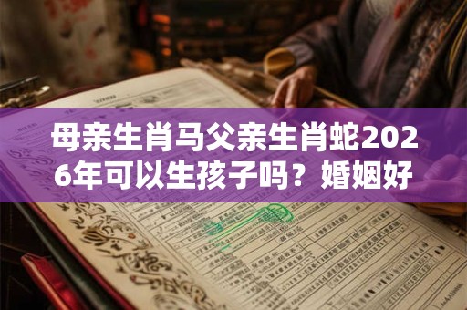 母亲生肖马父亲生肖蛇2026年可以生孩子吗？婚姻好不好？