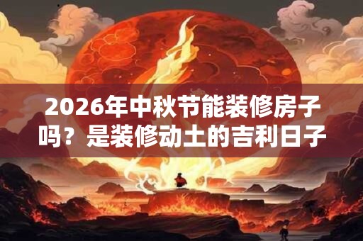 2026年中秋节能装修房子吗？是装修动土的吉利日子吗？