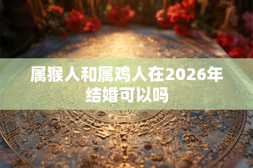 属猴人和属鸡人在2026年结婚可以吗