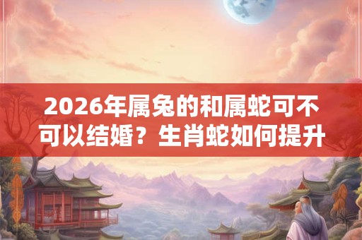 2026年属兔的和属蛇可不可以结婚？生肖蛇如何提升桃花运？