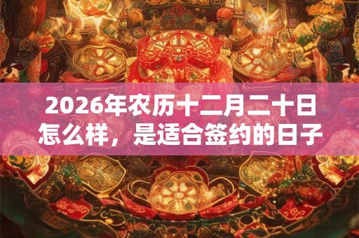 2026年农历十二月二十日怎么样，是适合签约的日子吗？