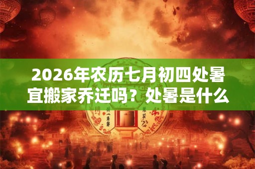 2026年农历七月初四处暑宜搬家乔迁吗？处暑是什么意思？