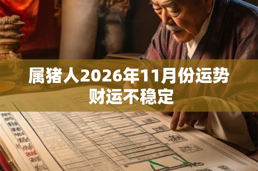 属猪人2026年11月份运势 财运不稳定 属猪人2026年11月份运势 财运不稳定
