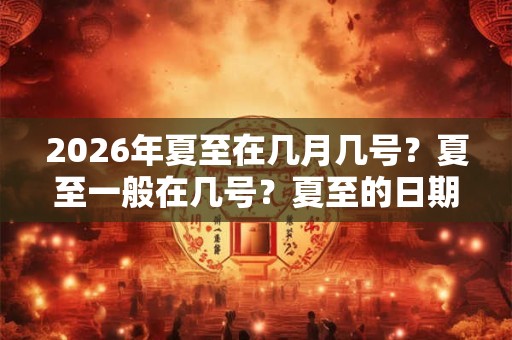 2026年夏至在几月几号？夏至一般在几号？夏至的日期是怎么计算推算出来的？