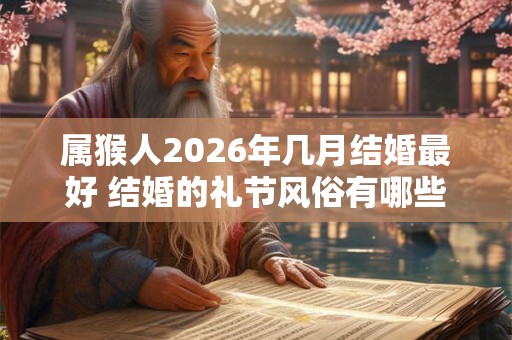 属猴人2026年几月结婚最好 结婚的礼节风俗有哪些