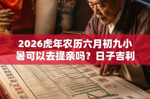 2026虎年农历六月初九小暑可以去提亲吗？日子吉利吗？