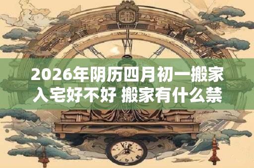 2026年阴历四月初一搬家入宅好不好 搬家有什么禁忌