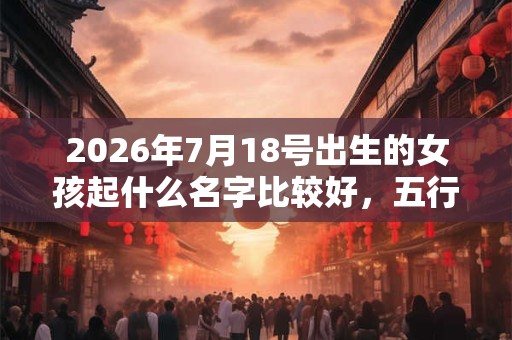 2026年7月18号出生的女孩起什么名字比较好，五行属什么