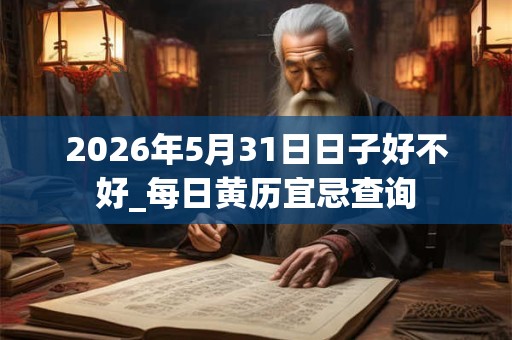 2026年5月31日日子好不好_每日黄历宜忌查询