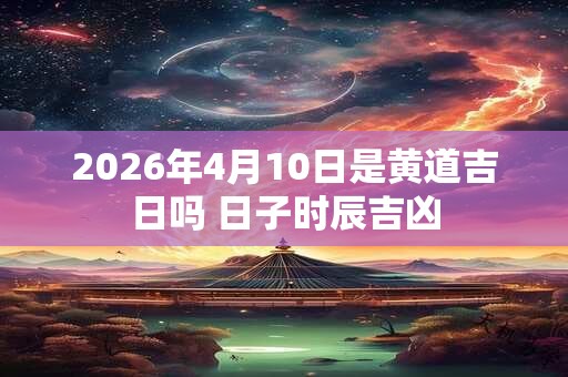 2026年4月10日是黄道吉日吗 日子时辰吉凶