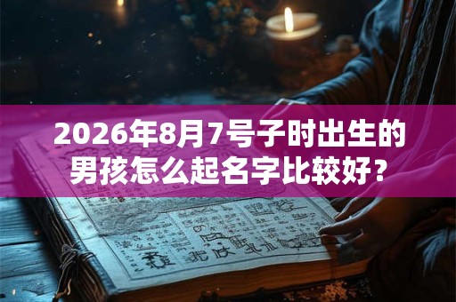 2026年8月7号子时出生的男孩怎么起名字比较好？