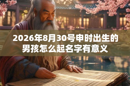 2026年8月30号申时出生的男孩怎么起名字有意义 2026年8月30号申时出生的男孩怎么起名字有意义