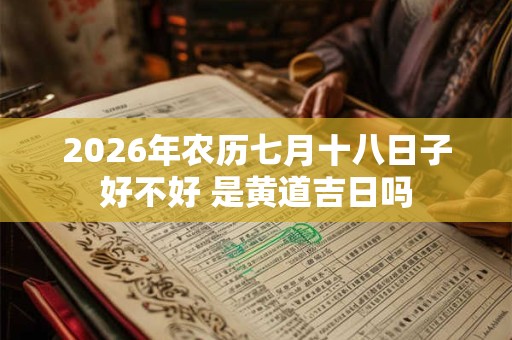 2026年农历七月十八日子好不好 是黄道吉日吗