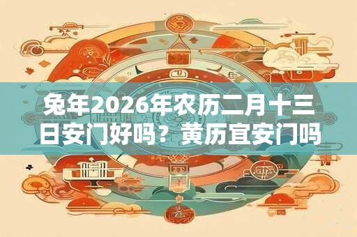 兔年2026年农历二月十三日安门好吗?黄历宜安门吗? 兔年2026年农历二月十三日安门好吗?黄历宜安门吗?