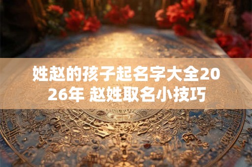 姓赵的孩子起名字大全2026年 赵姓取名小技巧 姓赵的孩子起名字大全2026年 赵姓取名小技巧