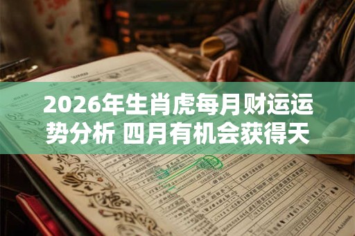 2026年生肖虎每月财运运势分析 四月有机会获得天降之财