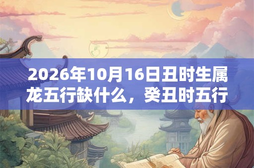 2026年10月16日丑时生属龙五行缺什么，癸丑时五行缺什么