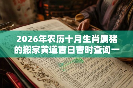 2026年农历十月生肖属猪的搬家黄道吉日吉时查询一览表