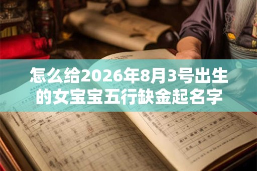 怎么给2026年8月3号出生的女宝宝五行缺金起名字