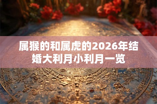 属猴的和属虎的2026年结婚大利月小利月一览