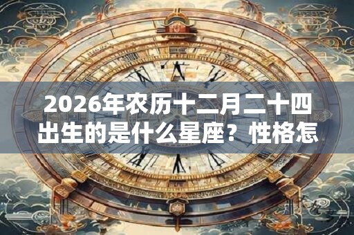 2026年农历十二月二十四出生的是什么星座?性格怎么样? 2026年农历十二月二十四出生的是什么星座?性格怎么样?