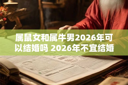 属鼠女和属牛男2026年可以结婚吗 2026年不宜结婚的属相