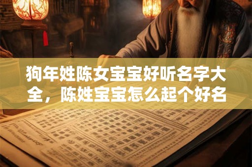 狗年姓陈女宝宝好听名字大全，陈姓宝宝怎么起个好名字？